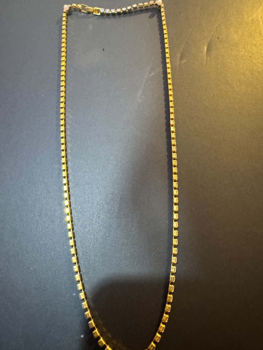 Gold Box Chain Necklace - Women's Jewelry